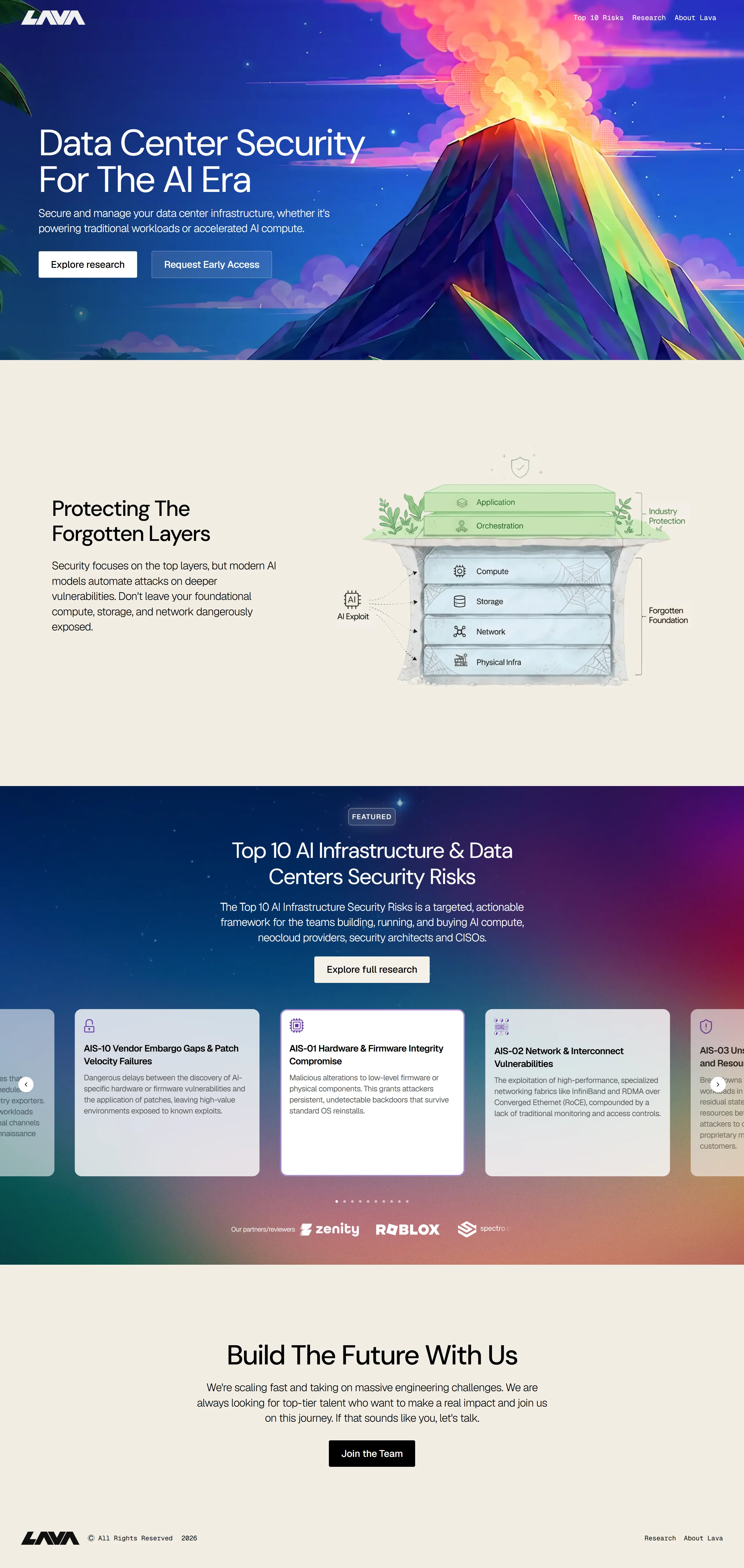 LavaLabs marketing website